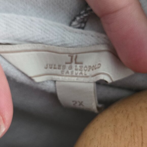 Jules & Leopold 2X Tie Dye Bleach Wash Hoodie Sweatshirt Gray Pullover Plus Size - Picture 3 of 3